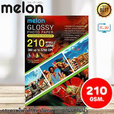 Melon Glossy Photo Paper 210G A4 (100 แผ่น) กระดาษโฟโต้210 แกรมราคาถูก ...