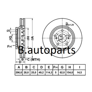 จานเบรคหน้า LEXUS ES200 ES240 ES250 ES300h ES350 TOYOTA CAMRY ACV40 2006- ACV50 HARRIER ZSU60 2012- RUNSTOP /คู่