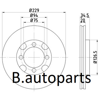 จานเบรคหน้า MAZDA 626 GC 1.6 2.0 1982-1987 626 GD 1.6 1987-1992 RUNSTOP /คู่