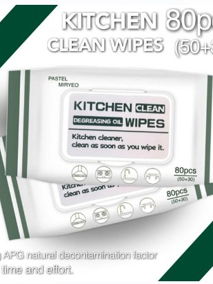 kitchen-clean-wipes-ผ้าเปียกเช็ดขจัดคราบเครื่องครัว-1-ห่อบรรจุ-80-แผ่น