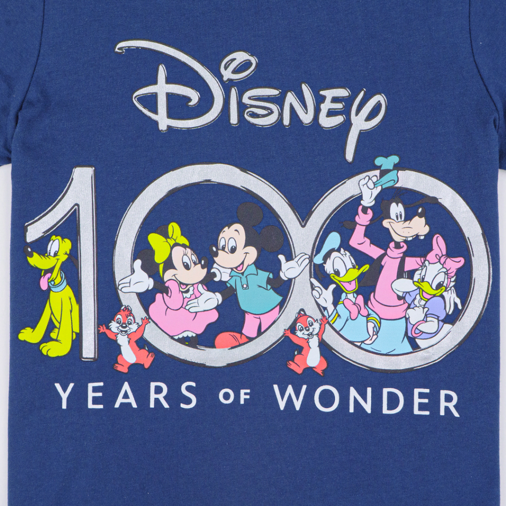 disney-100-years-of-wonder-men-amp-kids-t-shirt-เสื้อยืดครอบครัว-ดิสนีย์-100-ปี-ผู้ชาย-และเด็ก-สินค้าลิขสิทธ์แท้100-characters-studio