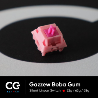 Gazzew Boba Gum Slient Linear Switch RGB bobagum สวิตช์ แสงลอด จังหวะเดียว หนึ่งจังหวะ เงียบ เงียบที่สุด คีย์บอร์ด