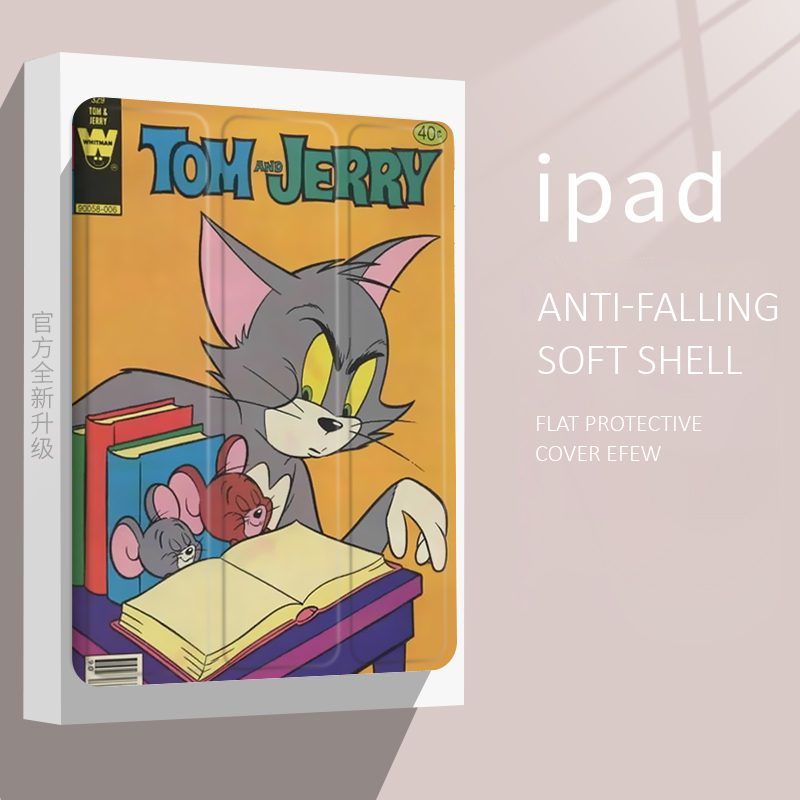 tom-jerry-เคสไอเเพด-air4-5-mini1-2-3-4-5-6-เคส-ipad-10-2-gen7-8-9-gen10-case-ipad-2022-pro11-cat-mouse-พร้อมถาดใส่ปากกา