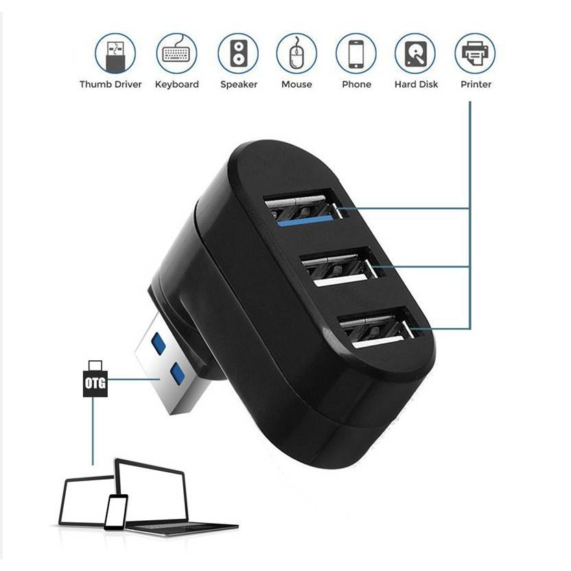 hot-ฮับ-usb-3-พอร์ตฮับ-usb-3-0-mini-rotate-splitter-adapter-hub-สำหรับ-pc-โน๊ตบุ๊คแล็ปท็อป