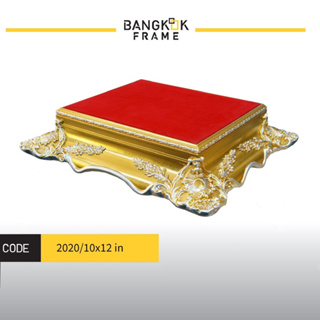 Bangkokframe-ฐานกรอบรูปไม้จริงมีลวดลาย-ฐานขนาด 10x12นิ้ว มีแบบสีทอง สีเงิน