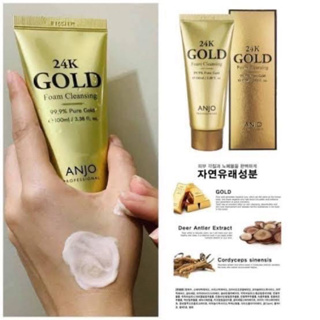 ANJO 24K Gold Foam Cleansing 99.9% Pure Gold 100ml