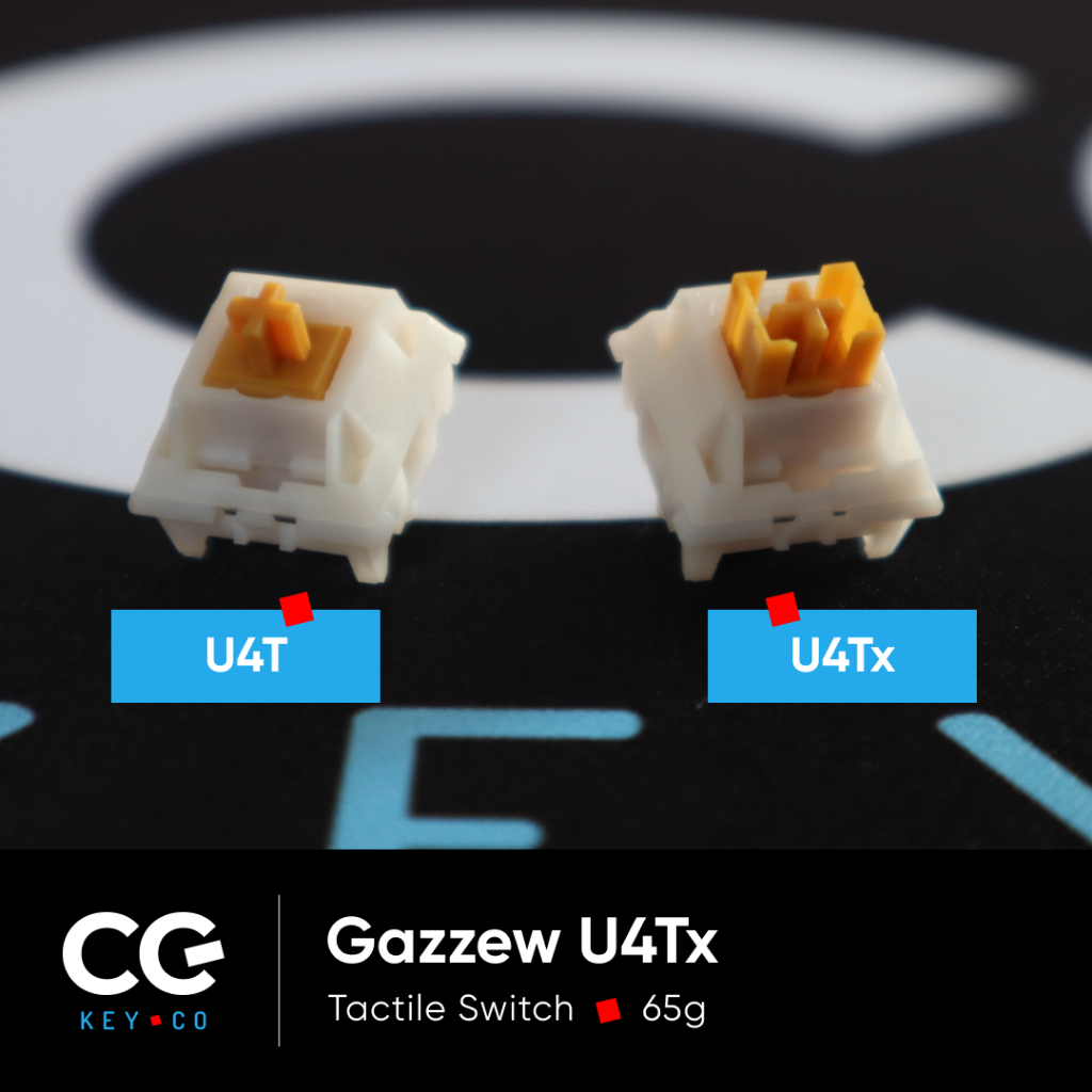 ภาพหน้าปกสินค้าGazzew boba U4Tx Tactile Switch (New for 2023) สวิตช์ สองจังหวะ กึ่งเงียบ คีย์บอร์ด จากร้าน cgkey.co บน Shopee