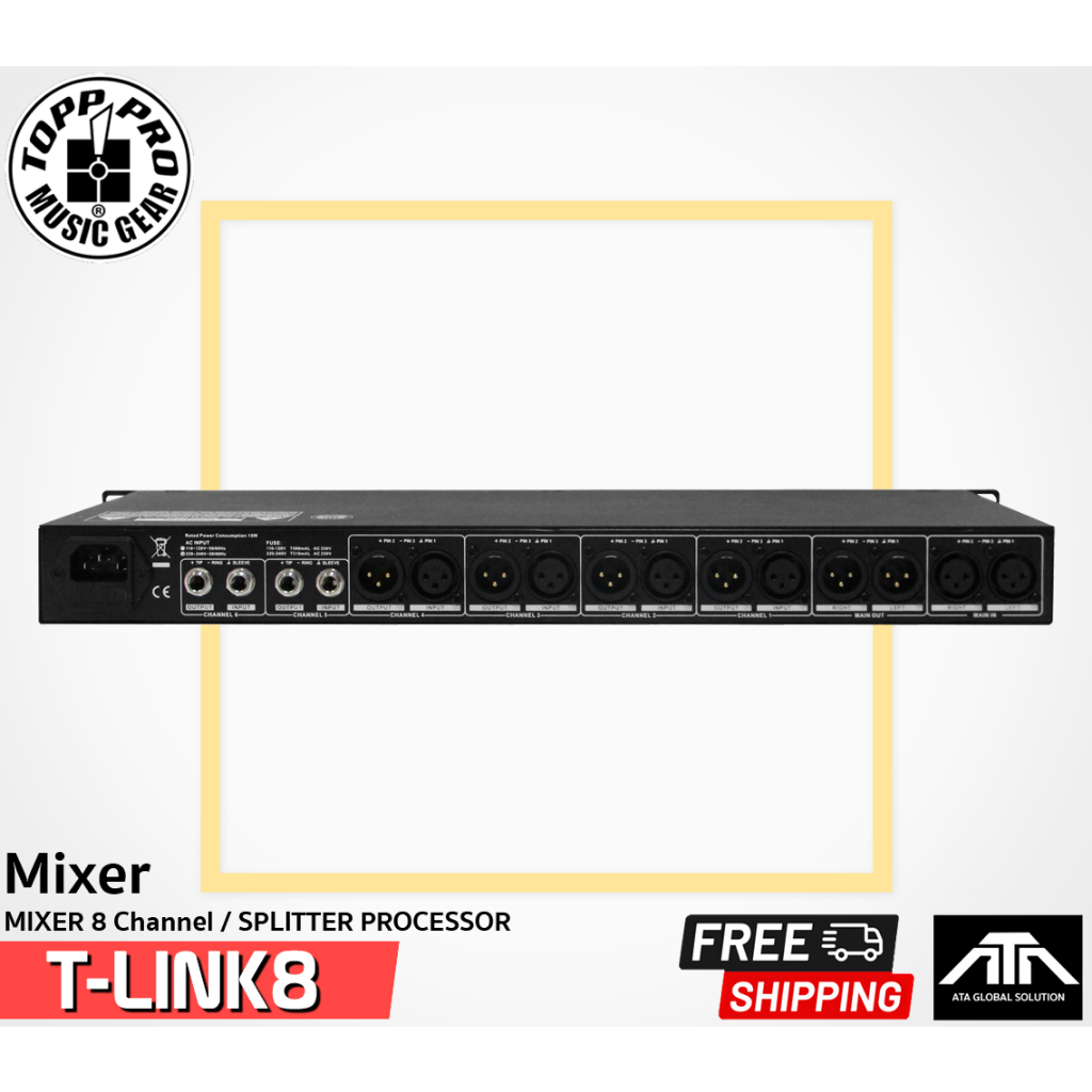 สปิตเตอร์มิกเซอร์-topp-pro-t-link8-splitter-processor-8-mixer