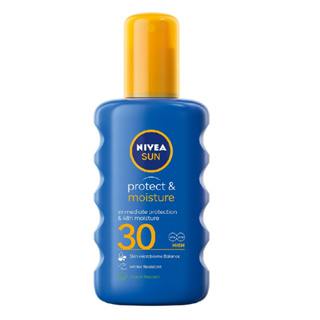 Nivea Sun Protect &amp; Moisture Immediate Protection &amp; 48H Moisture 30 Spray 200ML นีเวีย ซัน โพรเทค แอนด์ มอยส์เจอร์ ทันที โพรเทคชั่น แอนด์ 48ชั่วโมง มอยส์เจอร์ 30 สเปรย์ 200มล.