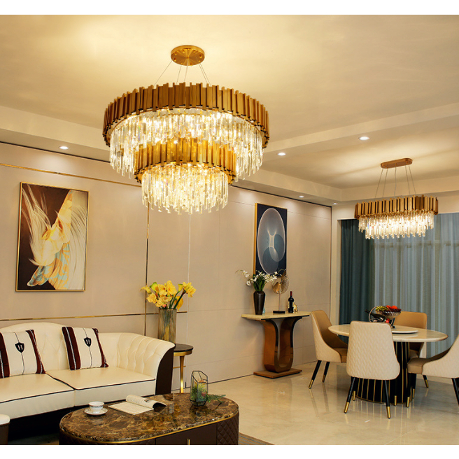 โคมไฟระย้า-คริสตัล-หรูหรา-โคมไฟเพดาน-light-luxury-crystal-chandelier-ntlz