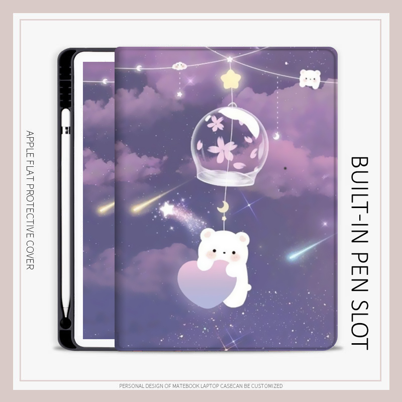 lucky-bear-เคส-ipad-air4-5-mini1-2-3-4-5-6-เคสไอแพด-10-2-gen7-8-9-gen10-case-ipad-2022-pro11-เคสซิลิโคน-มีที่ใส่ปากกา