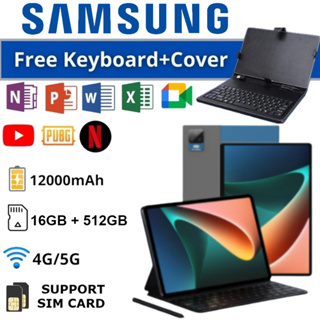 สินค้า 5G Tablet Samsung Galaxy 12 Inch Tablet P20 16GB+512GB Learning Tablet for Online Classroom HD Tablet Android