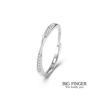 s925 Big finger ring1  แหวนเงินแท้ Infinity นิ้วอวบใหญ่ แนะนำรุ่นนี้ ใส่สบาย เป็นมิตรกับผิว สามารถปรับขนาดได้