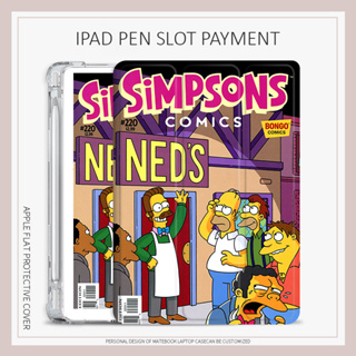 Simpsons เคสไอเเพด mini1/2/3/4/5/6 air4/5 เคส iPad 10.2 gen 7 8 9 gen10 case iPad pro11 2021 2022 พร้อมถาดใส่ปากกา