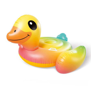 Intex เป็ดยักษ์สีรุ้งขนาดใหญ่ Inflatable Giant Rainbow Duck Float