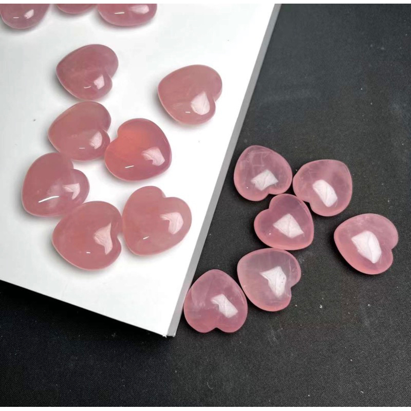 Pierre Quartz Rose Naturelle - Lot De Déco Couple - Marque SODIAL - 4cm - Rose