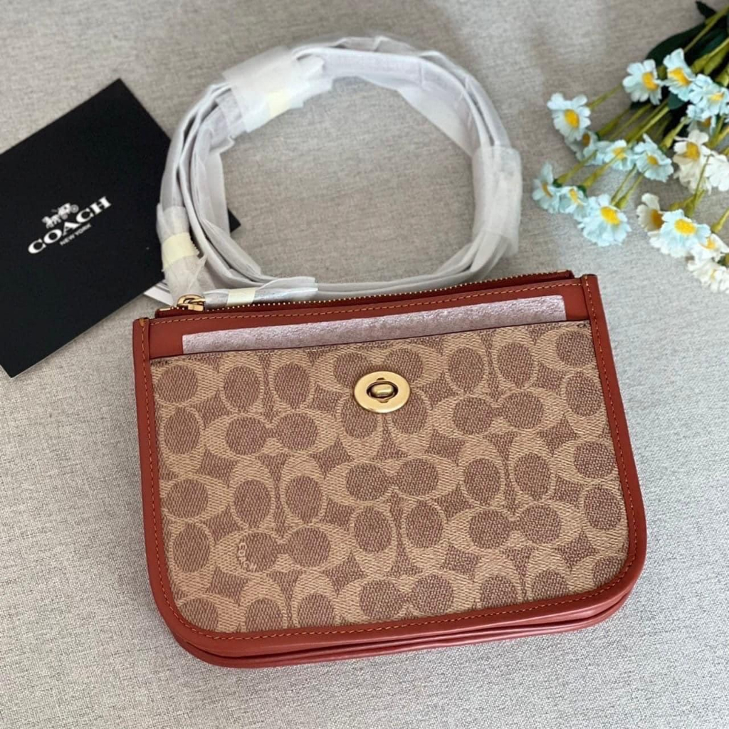 แท้-พร้อมส่ง-c6661-coach-slim-turnlock-crossbody-in-signature-canvas