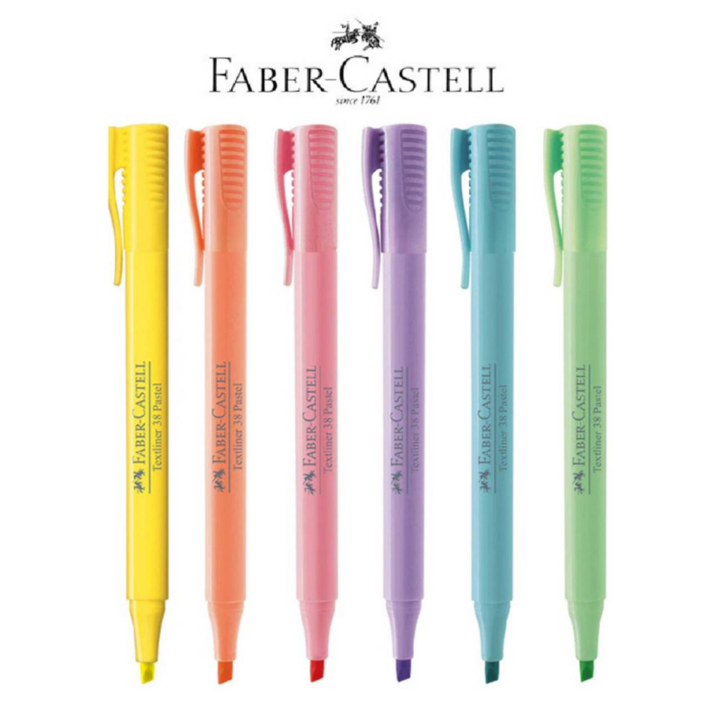 ปากกาไฮไลท์-faber-castell-สีพาสเทล-textliner-38-pastel-1ด้าม-ปากกาเน้นข้อความ