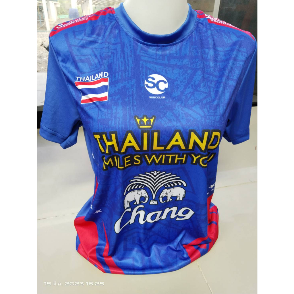 มีราคาส่ง-เสื้อกีฬา-suncolor-sc001ลายช้างไทยแลนด์-มาใหม่-สีสวย-ผ้าดี-ใส่สบาย-ไม่ต้องรีด-พร้อมส่ง