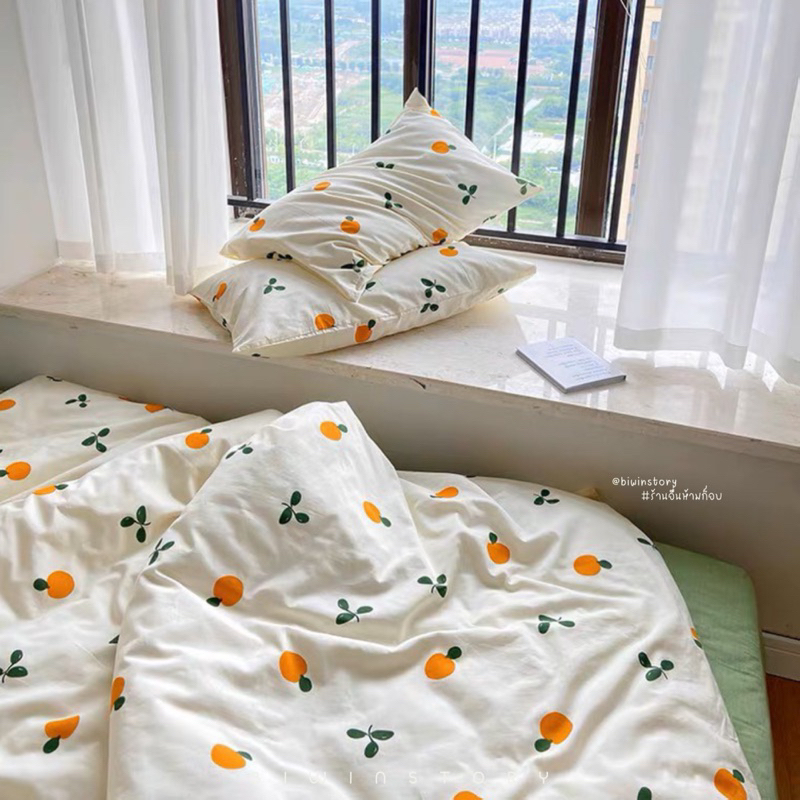 ชุดผ้าปูที่นอนพร้อมผ้านวม-ลายน้องส้มจิ๋ว
