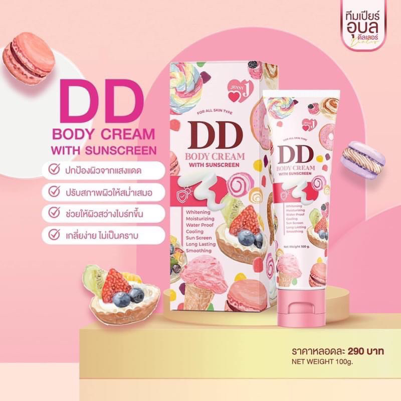 1-แถม-1-dd-cream-sunscreen-กันแดดเจนนี่-กันแดดผิวกาย-เนื้อครีมเกลี่ยง่าย-ขนาด100g-แถมฟรี-กันแดดมายช้อยส์-หลอด