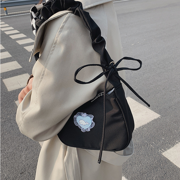 taidu-กระเป๋าใต้วงแขนจับจีบสไตล์เกาหลีย้อนยุค-กระเป๋าสะพายลูกไม้อินเทรนด์มาใหม่-แมตช์แบบสบาย-ๆ-การเดินทางทำงาน