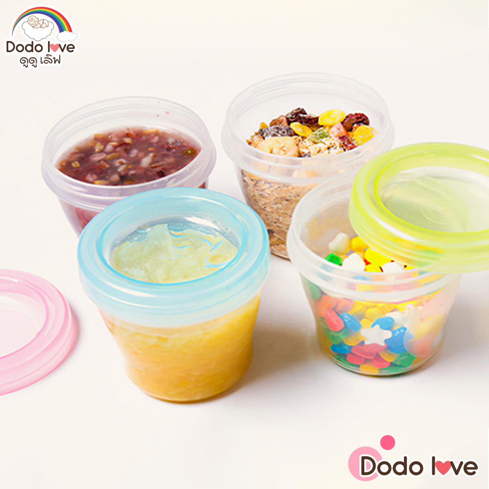 dodolove-กระปุกใส่อาหารอเนกประสงค์-กล่องถนอมอาหาร-สำหรับเด็กทารก-ขนาด-150-ml-เซ็ท-4-ชิ้น