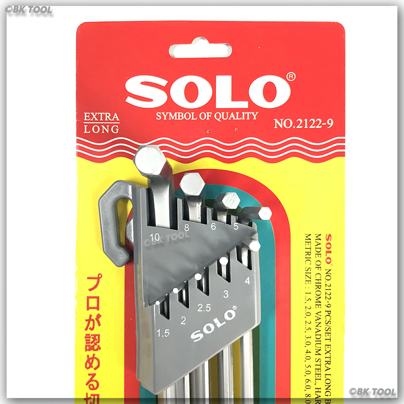 solo-ประแจแอลหกเหลี่ยม9ตัวชุด-มิล-no-2122-9-1-5-10mm-cr-v