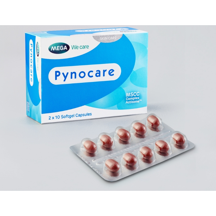 ภาพหน้าปกสินค้าMega We Care Pynocare 20 capsules buy 1 get 1 เมก้า วีแคร์ ไพโนแคร์ ไวท์ 20แคปซูล ซื้อ 1 แถม 1 ฝ้ากระ จากร้าน nongrx บน Shopee