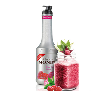 (WAFFLE) เพียวเร่โมนิน กลิ่น “ราสเบอร์รี่” บรรจุขวด 1 ลิตร MONIN Raspberry Fruit Mix (Puree MONIN กลิ่น “Raspberry”)