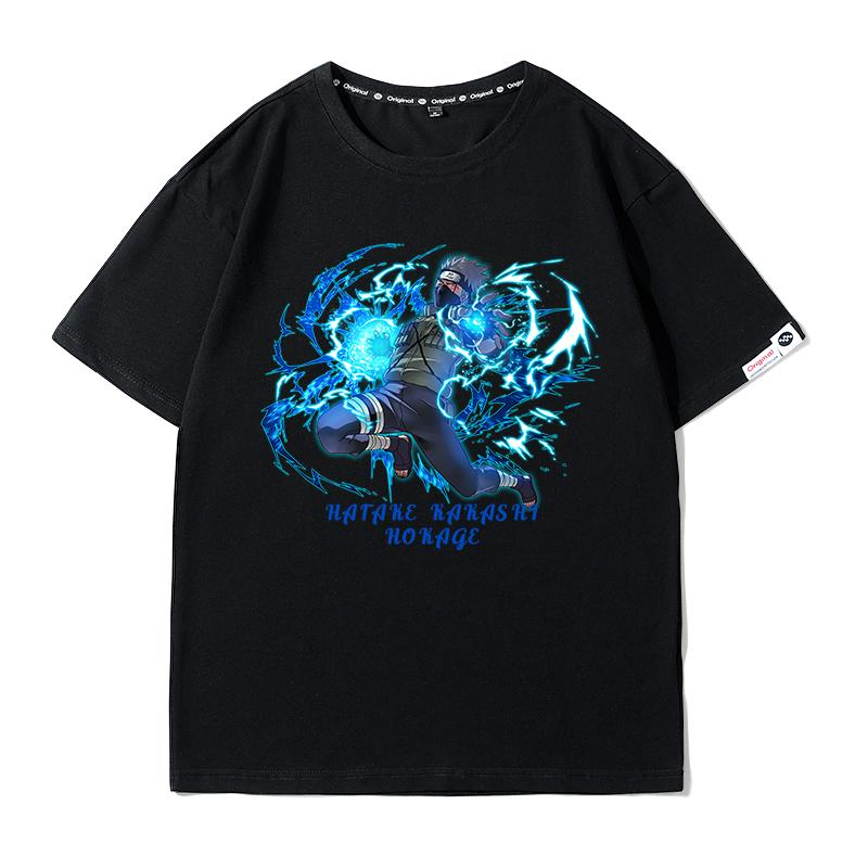 naruto-ร่วมเสื้อยืดการ์ตูนอะนิเมะ-kakashi-rachel-แขนสั้น