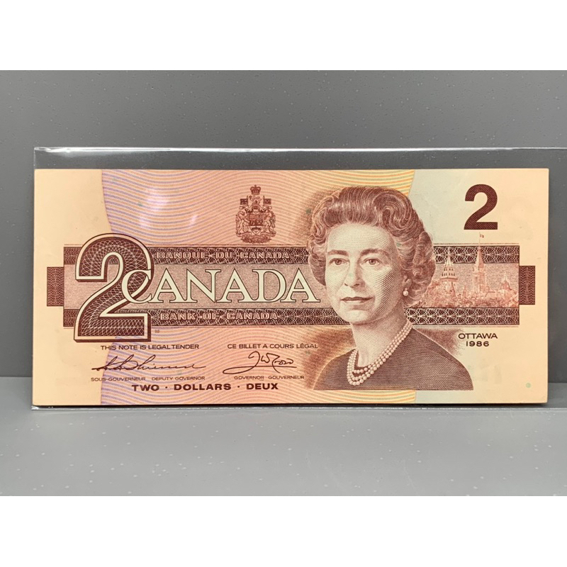 ธนบัตรรุ่นเก่าของประเทศแคนาดา-ชนิด1dollar-ปี1986