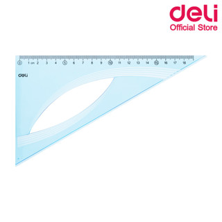 Deli H15 Triangular ruler ไม้บรรทัดสามเหลี่ยม เรขาคณิต 60 องศา 18cm (แพ็ค 1 ชิ้น) เครื่องเขียน อุปกรณ์การนักเรียน ไม้สเกล อุปกรณ์สำนักงาน