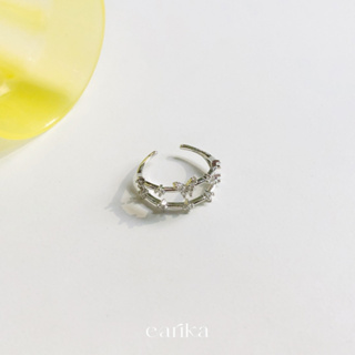 (กรอกโค้ด 72W5V ลด 65.-) earika.earrings - two layer buttie ring แหวนสองเลเยอร์จี้ผีเสื้อเงินแท้ ฟรีไซส์ปรับขนาดได้