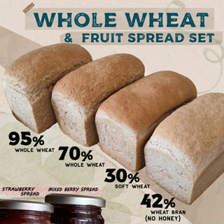 Whole wheat & Fruit Spread SET/ เซตขนมปังโฮลวีทพร้อมสเปรดผลไม้ / ขนมปังโฮลวีท