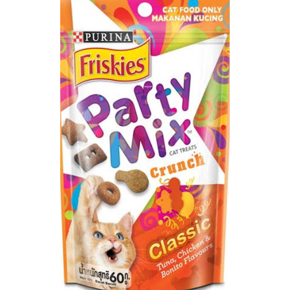 friskies-party-mix-ปาร์ตี้มิกซ์-60-กรัม-ขนมแมวกรุบกรอบ-สั่งสินค้าขั้นต่ำ100บาทขึ้นไป-รวมสินค้าในร้านได้