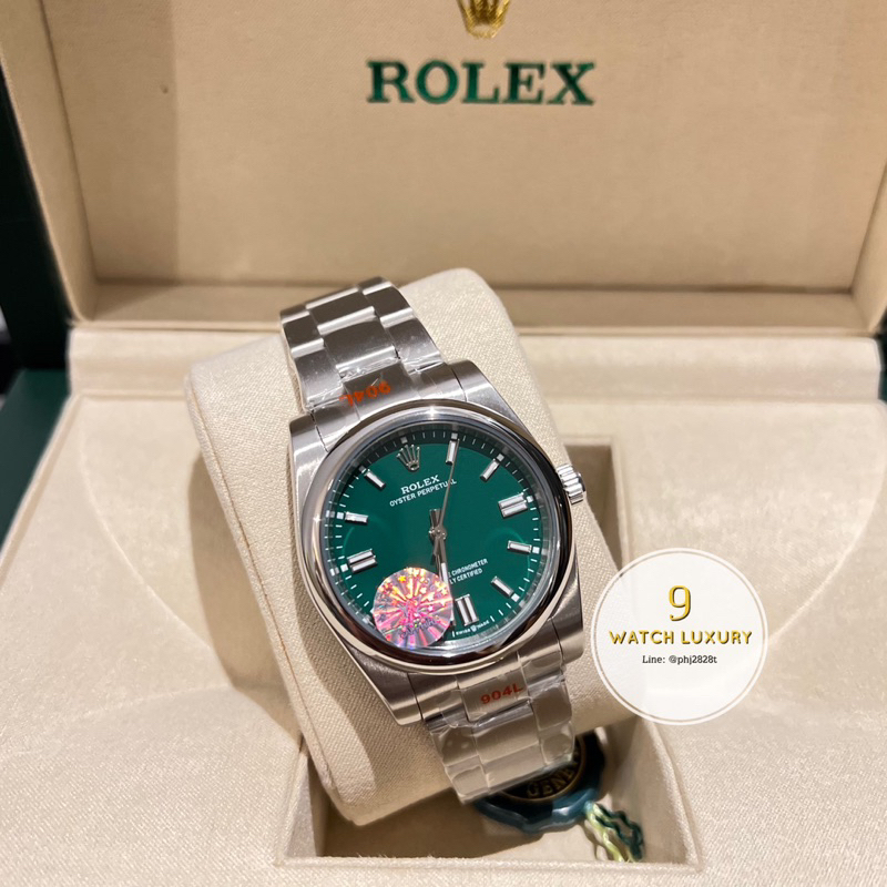 ภาพหน้าปกสินค้านาฬิกาRolex OP สีเขียว เครื่องautomatic *สินค้าตรงตามรุป จากร้าน 9luxuryshop บน Shopee