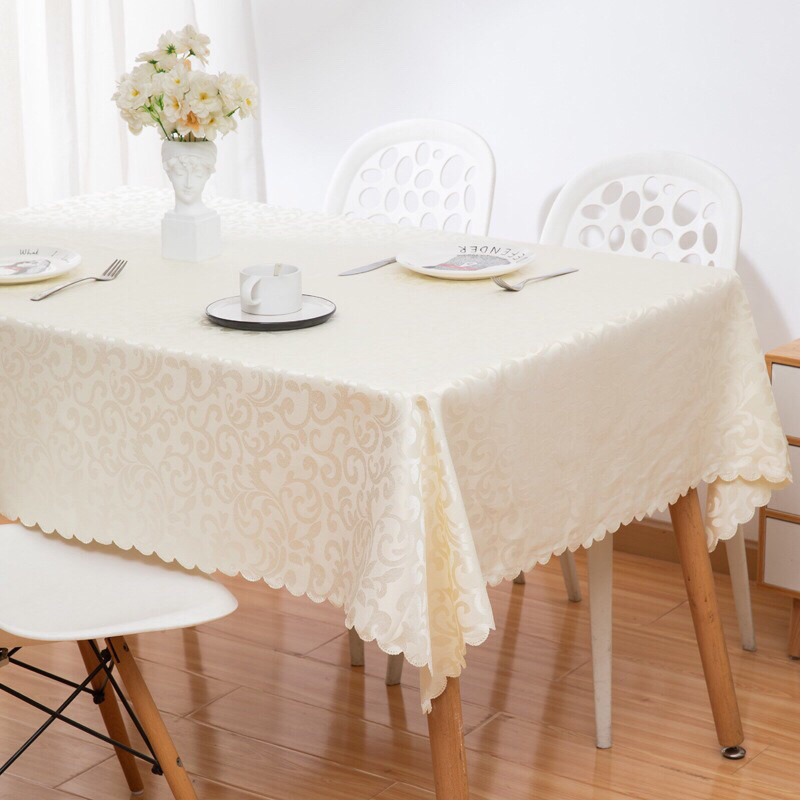 ผ้าปูโต๊ะเหลี่ยม-ขนาดผ้า-1-5-2-1-เมตร-ผ้าแจ็คการ์ดทอลาย-สวยมาก