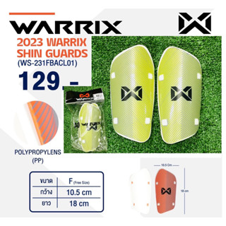 WARRIX สนับแข้งผู้ใหญ่ วอริกซ์สปอร์ต รหัส WS-231FBACL01 SHIN GUARDS รุ่นใหม่ล่าสุด -ขนาดผู้ใหญ่ : Free Size กว้าง10.5 เซนติเมตร (cm) สูง     18    เซนติเมตร (cm) -สนับแข้ง ฟุตบอล วอริกซ์ ปี 2023 มาพร้อมลายใหม่  -ตัวสนับแข้งผลิตจากพลาสติก Polypropylens (PP