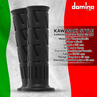 DOMINO ปลอกมือลาย KAWASAKI ER6 ยาว125มิล(แท้100%)