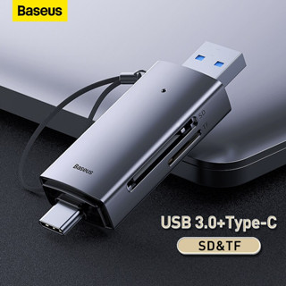 Baseus การ์ดรีดเดอร์ Card Reader อะแดปเตอร์การ์ดรีดเดอร์ USB A &amp; Type C เป็น SD/TF OTG USB 3.0 อะแดปเตอร์