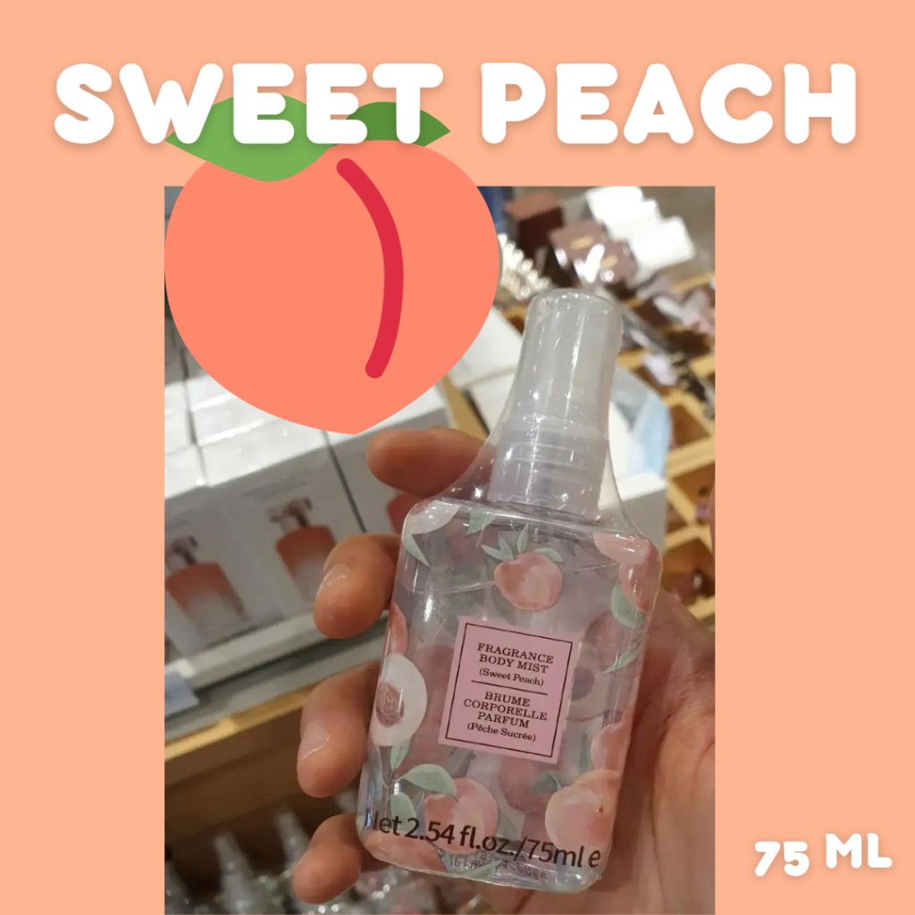 miniso-fragrance-body-mist-สเปรย์น้ำหอม-ฉีดผิวกาย-กลิ่น-sweet-peach-75-ml