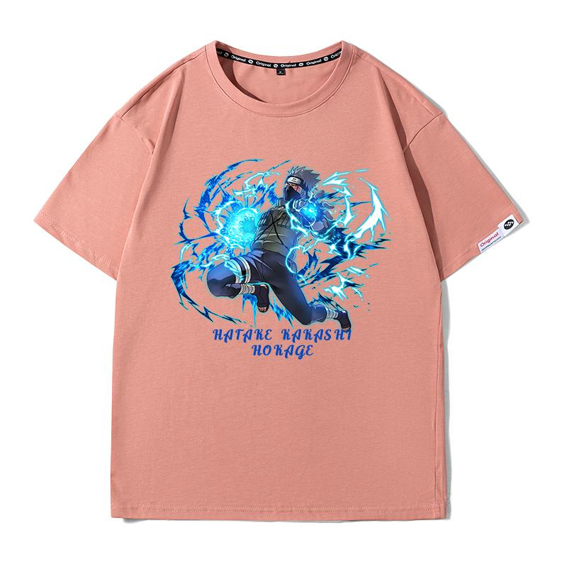 naruto-ร่วมเสื้อยืดการ์ตูนอะนิเมะ-kakashi-rachel-แขนสั้น