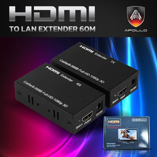 HDMI TO LAN 4K HDMI EXTENDER  60m ยี่ห้อ APOLLO