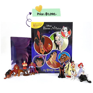 Phidal - Disney Heroes and Villains My Busy Book - - 10 Figurines and a Playmat
