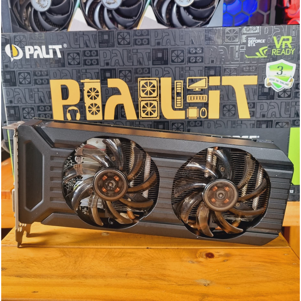 การ์ดจอ VGA PALIT Geforce GTX 1060 3GB DUAL (GDDR5) มือ2 ใช้งานปกติ ...