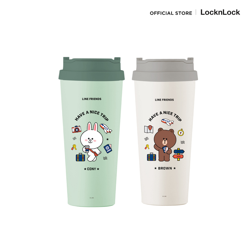 LocknLock กระบอกน้ำเก็บอุณหภูมิ LINE Friends Clip Tumbler รุ่น ...