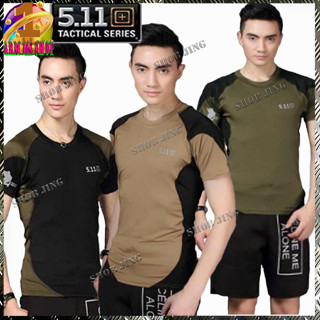 เสื้อยืดคอกลมแขนสั้น-ยาว เสื้อยืดคอกลม5.11Tactical T-shirts ไม่ยืด ไม่ย้วย ไม่ต้องรีด เสื้อยืดใส่สบายเหมาะเดินป่าลาดตระเ