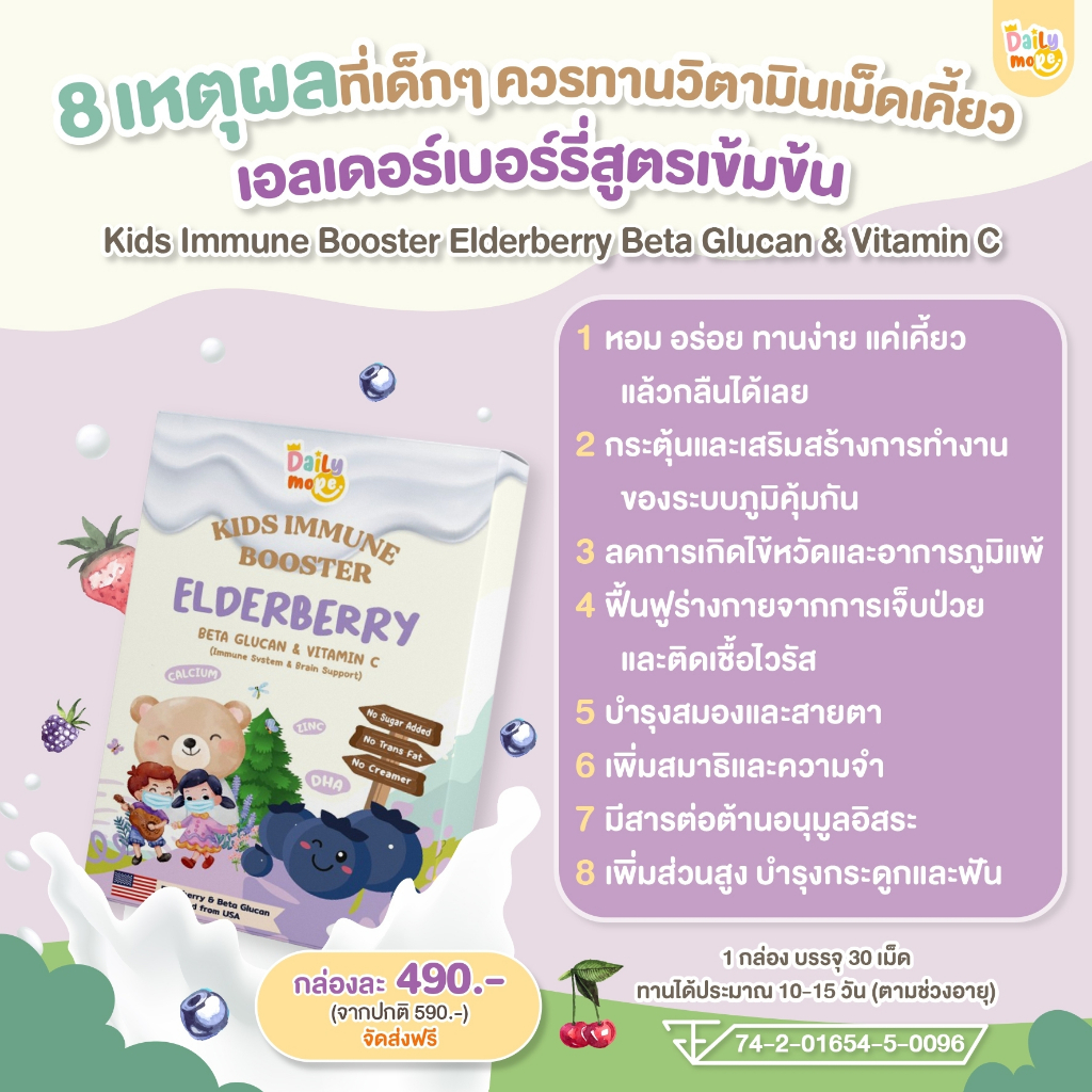 2-กล่อง-วิตามินต้านหวัด-เสริมภูมิคุ้มกันแบบเม็ดเคี้ยว-elderberry-สำหรับเด็ก