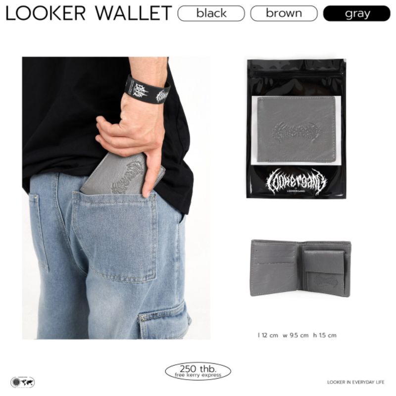 looker-wallet-กระเป๋าสตางค์ผลิตจากหนังpu-พรีเมี่ยม-พร้อมส่ง